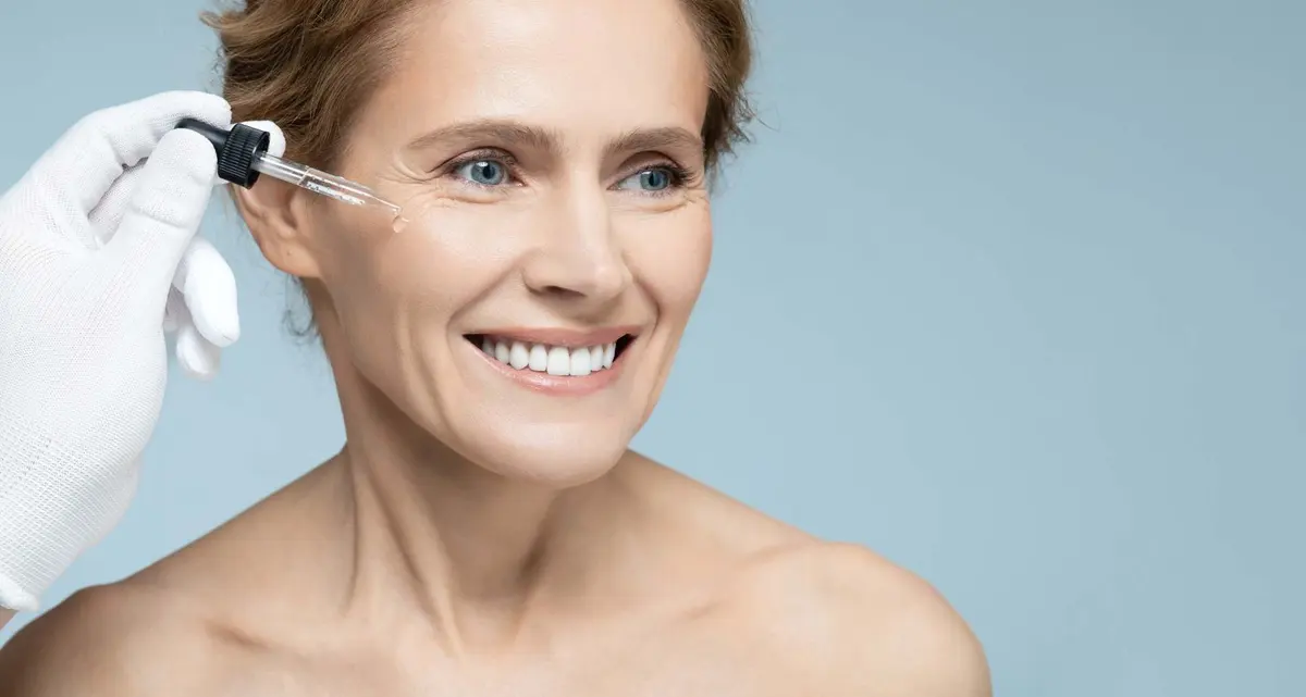 Skin booster serum applied with a pipette at Inga's Secrets Aesthetics Northampton