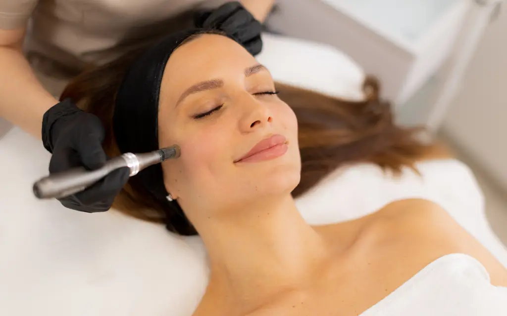 Microneedling pen skin treatment at Inga's Secrets Aesthetics Northampton